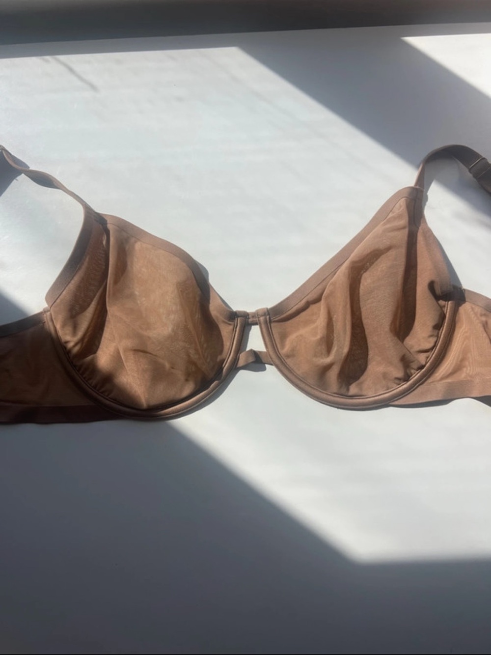 Auden Brown Mesh Underwire Bra